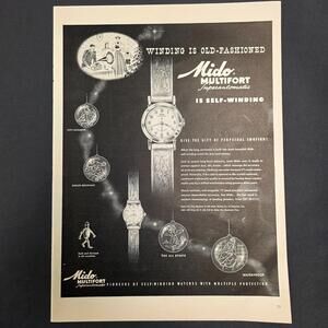 Vintage Mido Multifort Superautomatic Watch Ad – Self-Winding – Mid-Century Life